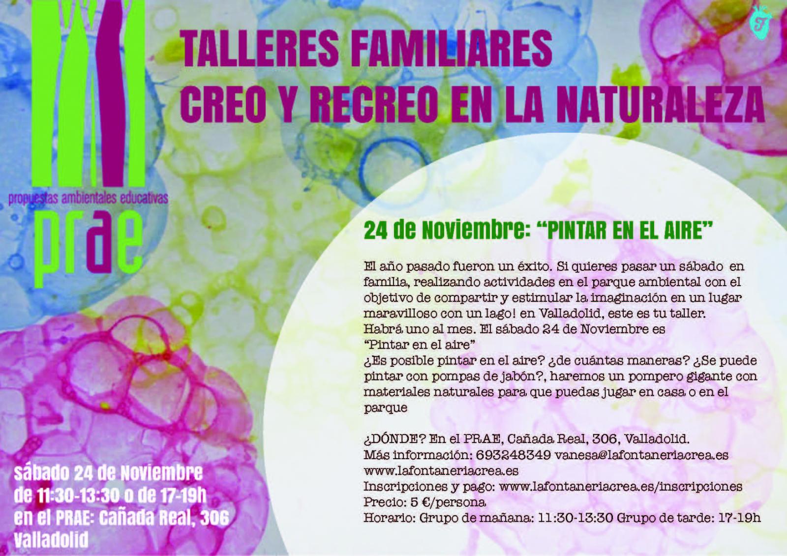 Taller creo y recreo en la naturaleza: Pintar en el aire